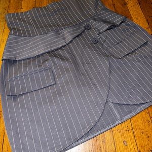 Pinstripe Blue Skirt